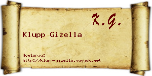 Klupp Gizella névjegykártya