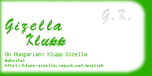 gizella klupp business card